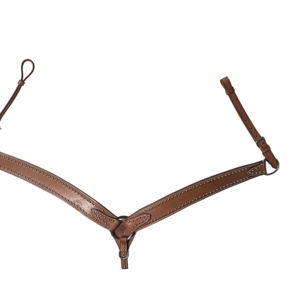 Elegant Brown Leather Horse Breast collar - Picture 10 of 16